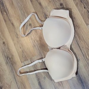 Tan Underwire Bra - Heavily Padded Multi Areas to Attach Straps - 38C